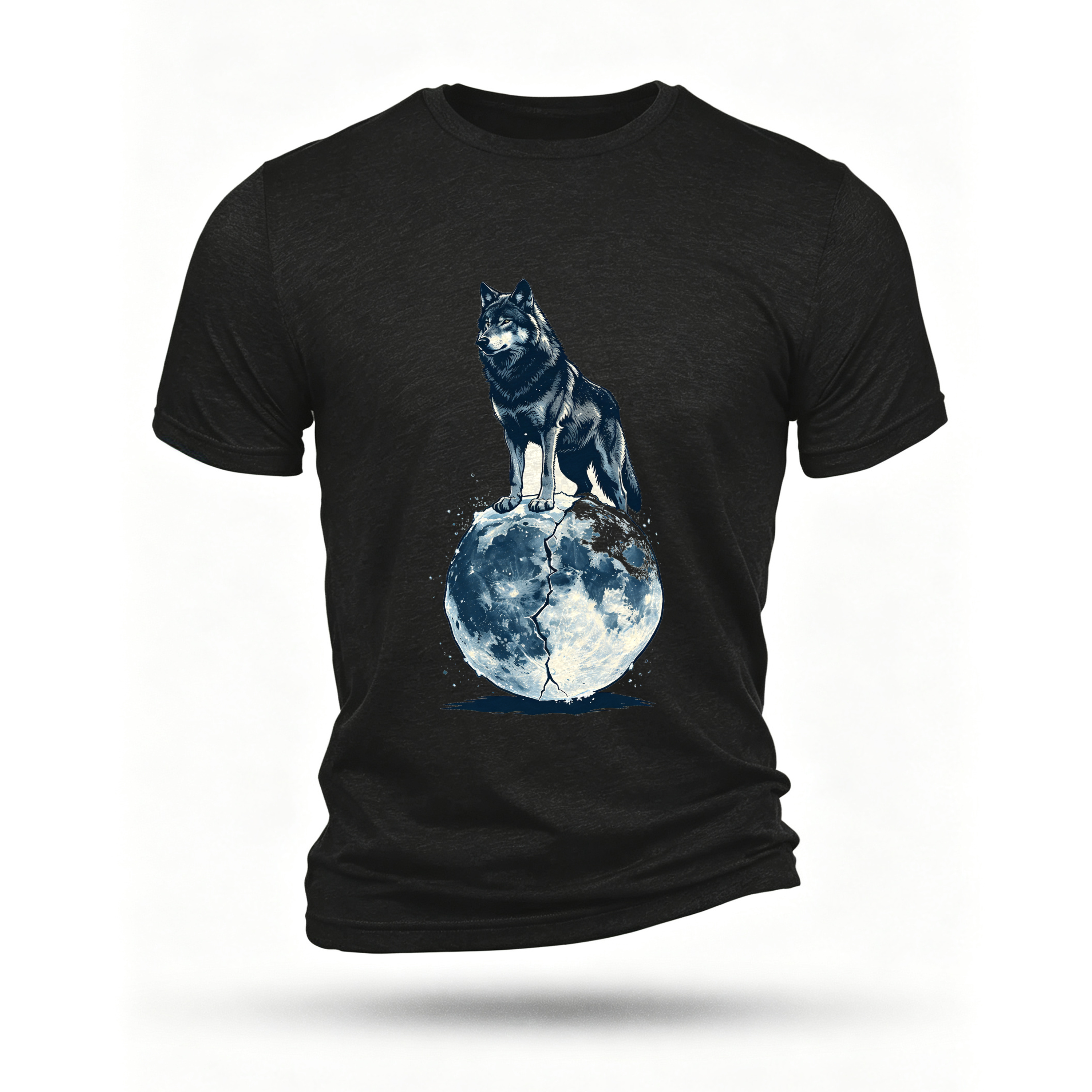 Black T-shirt, front print