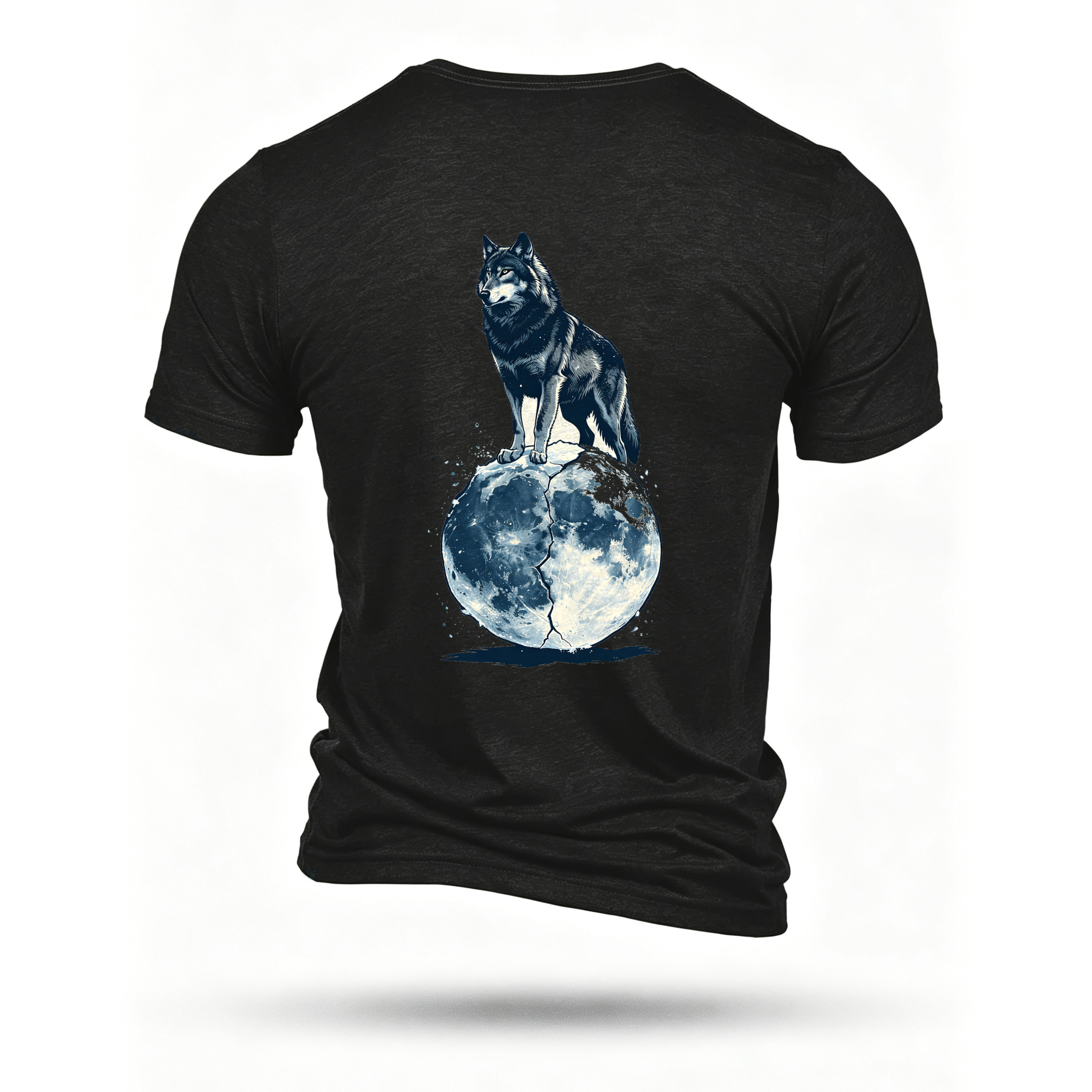 Black T-shirt, back print