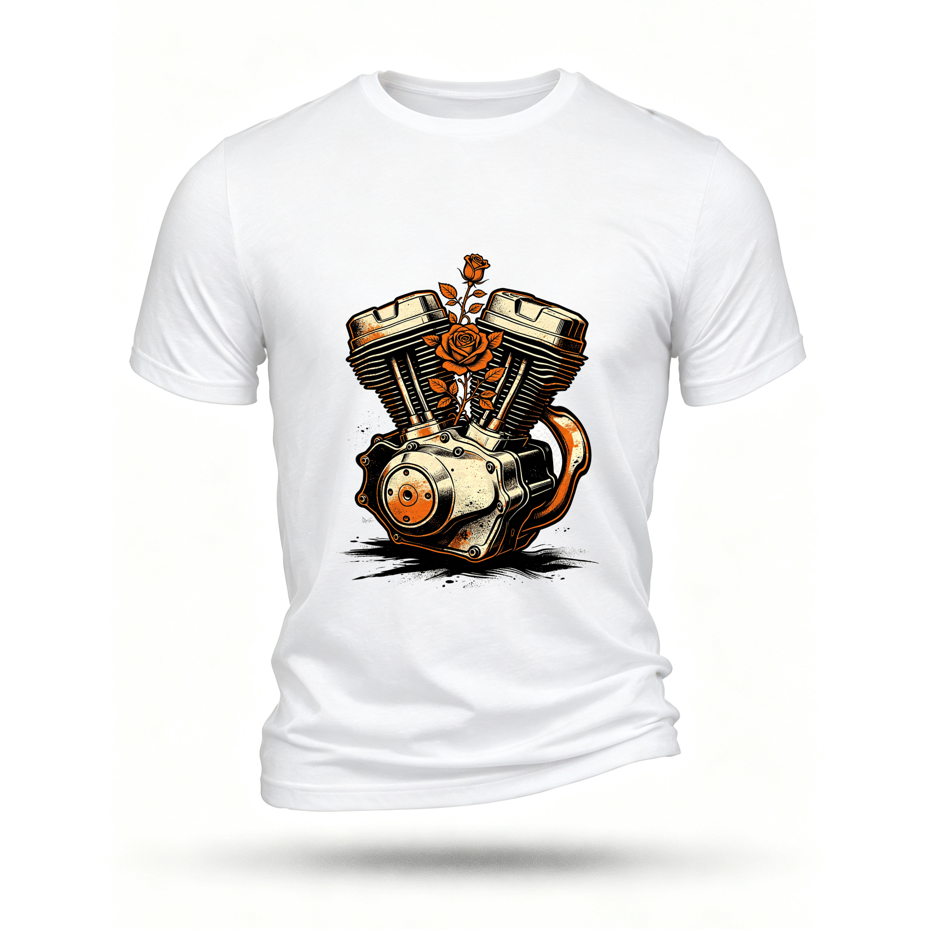 White T-shirt, front print
