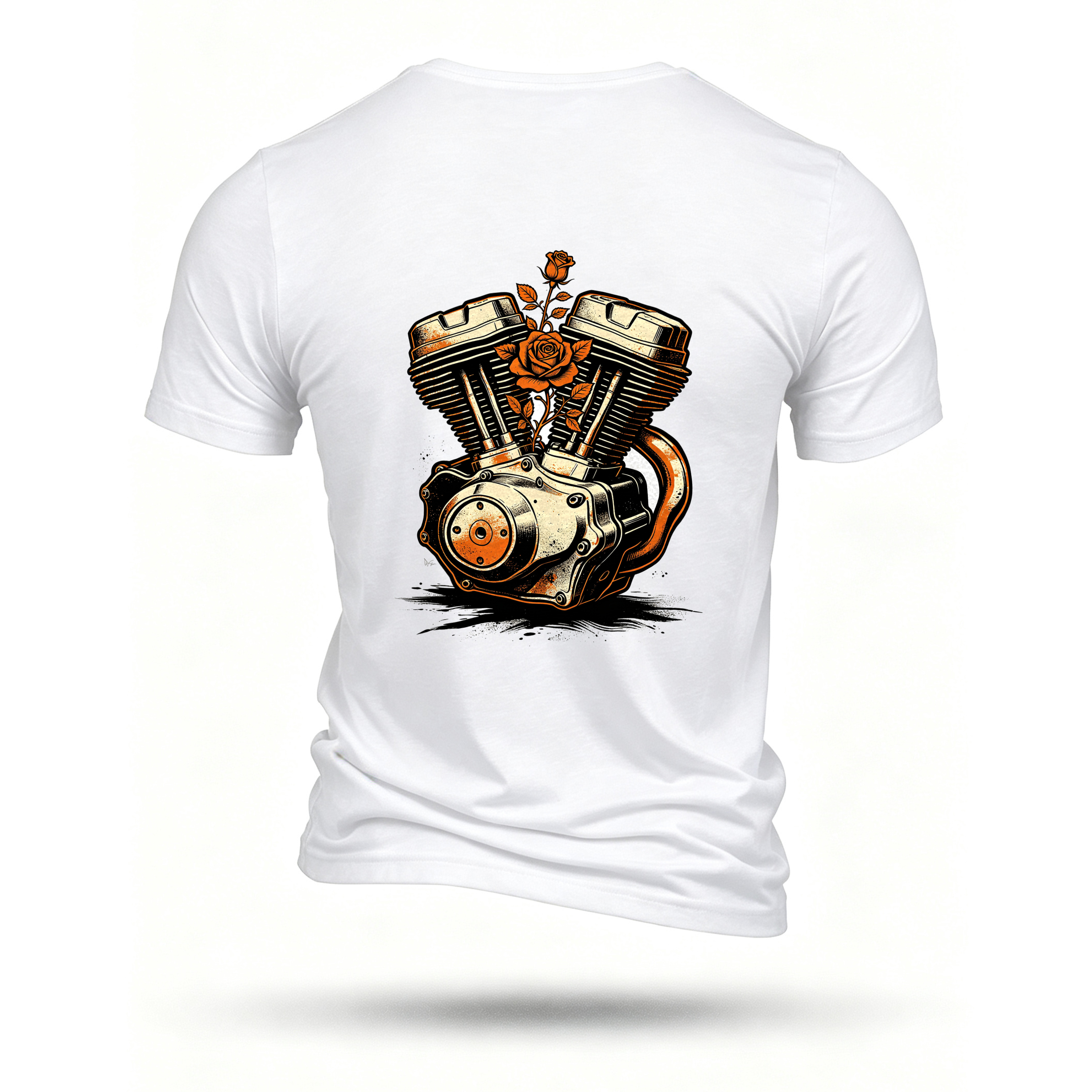 White T-shirt, back print