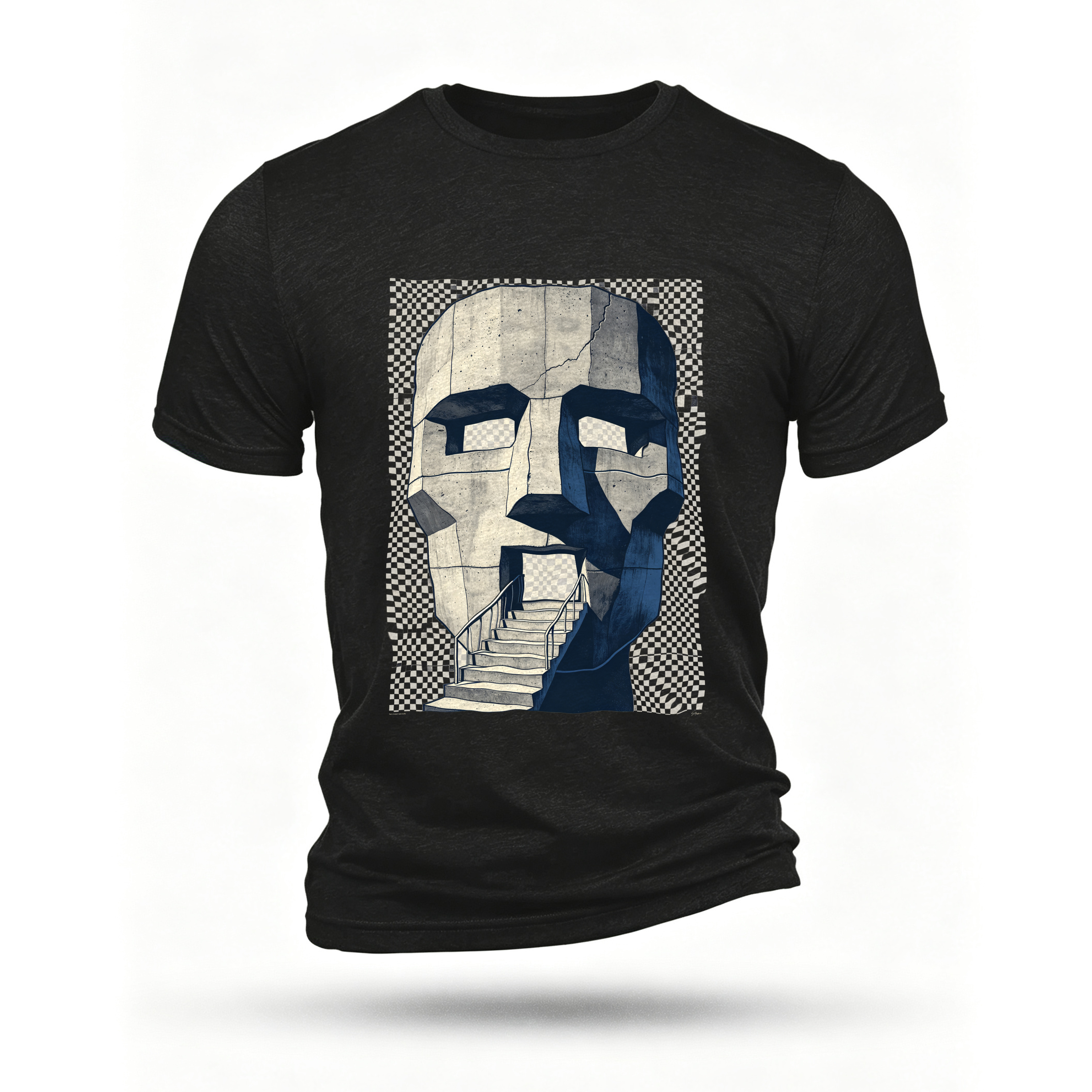 Black T-shirt, front print