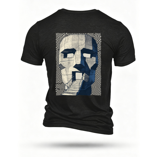 Black T-shirt, back print