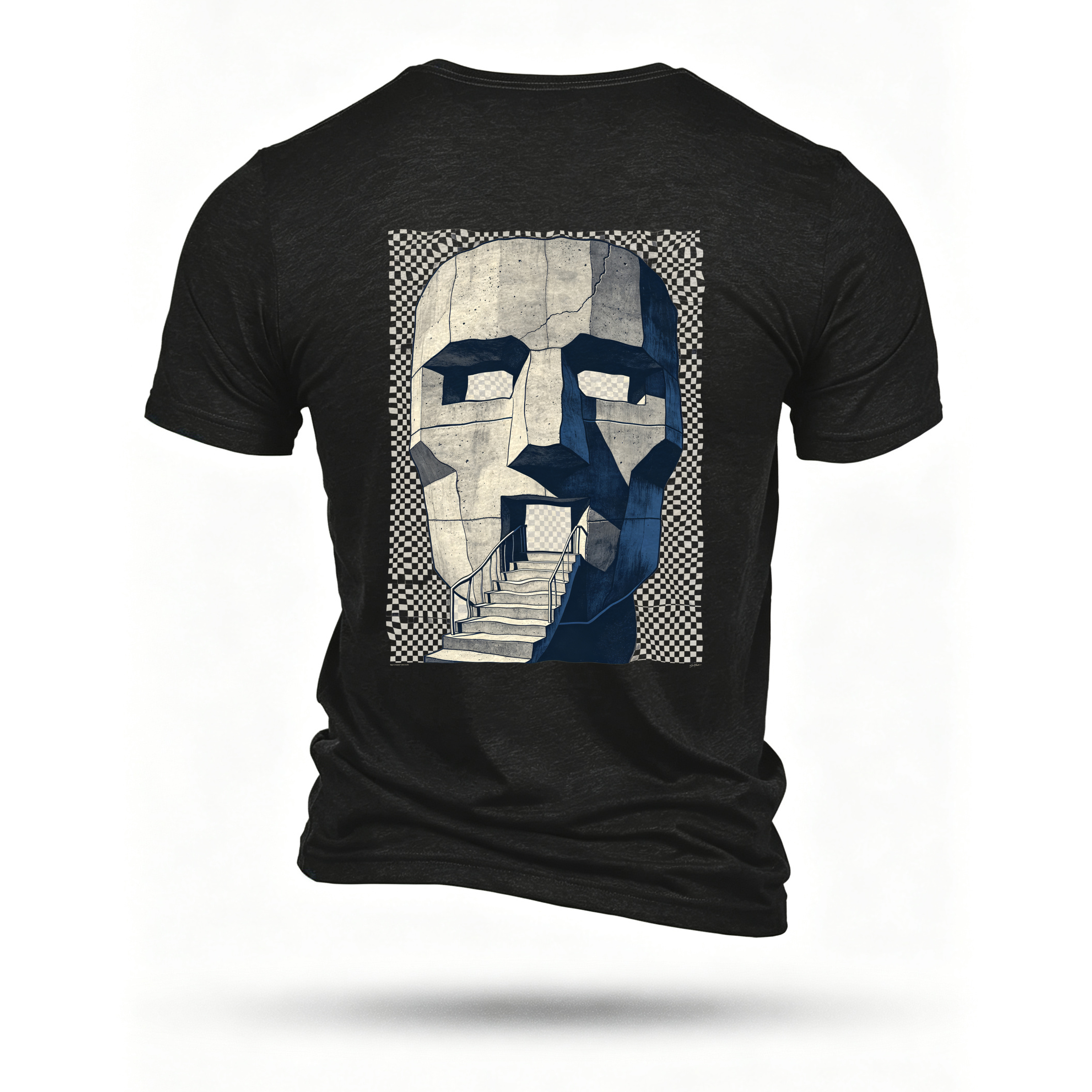 Black T-shirt, back print
