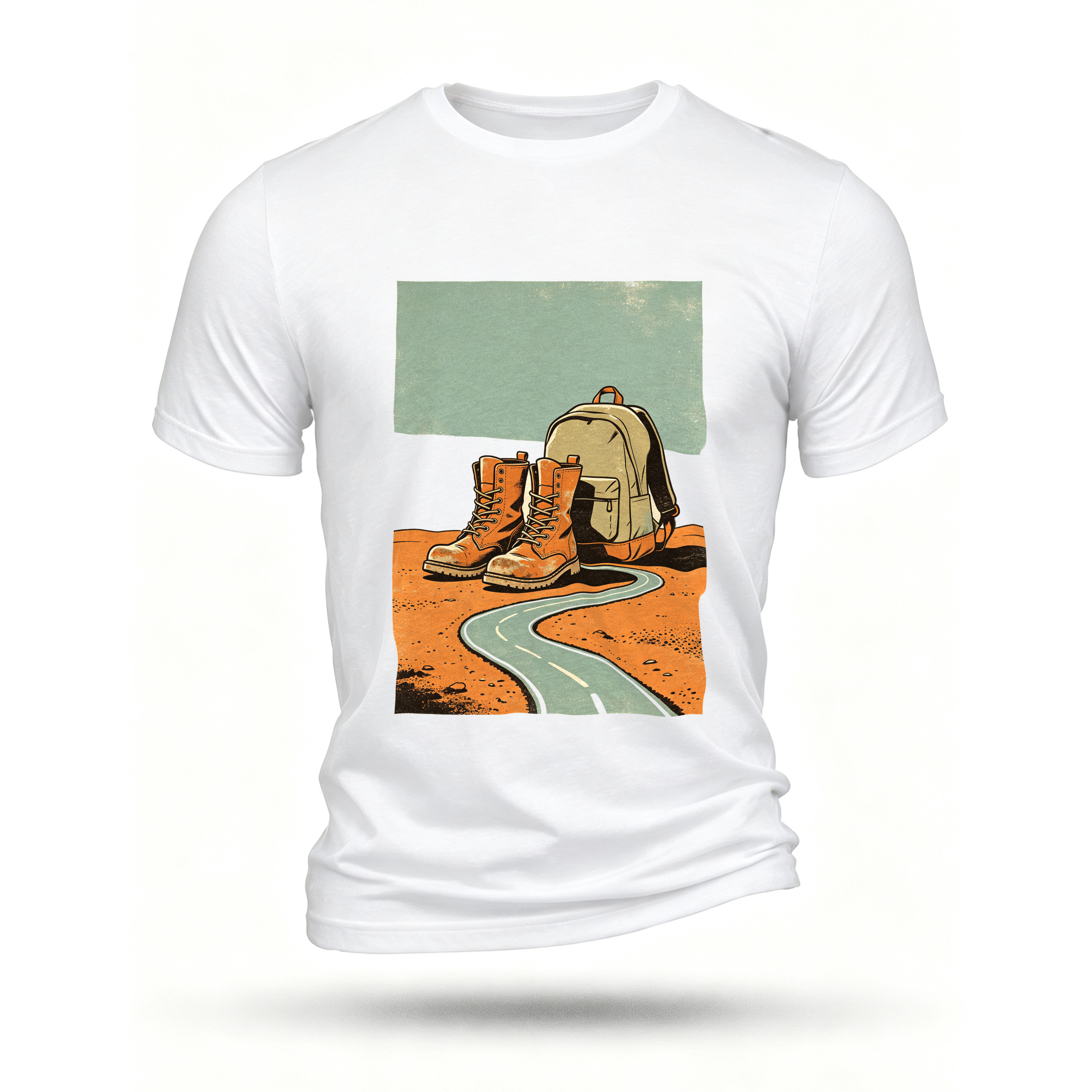 White T-shirt, front print