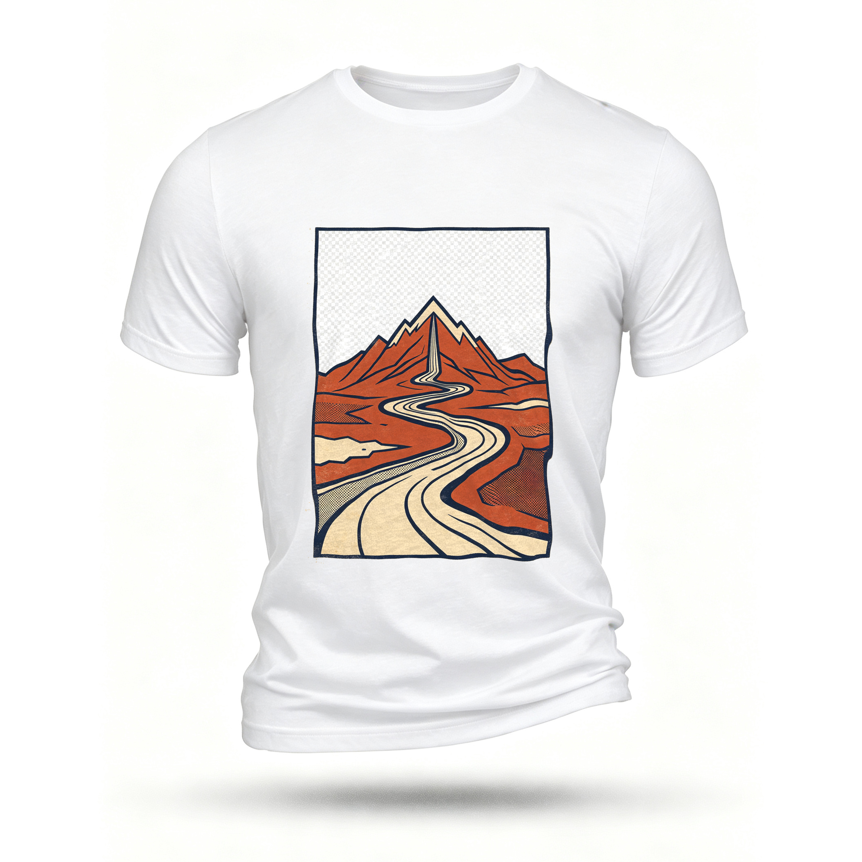 White T-shirt, front print