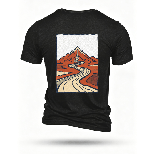 Black T-shirt, back print