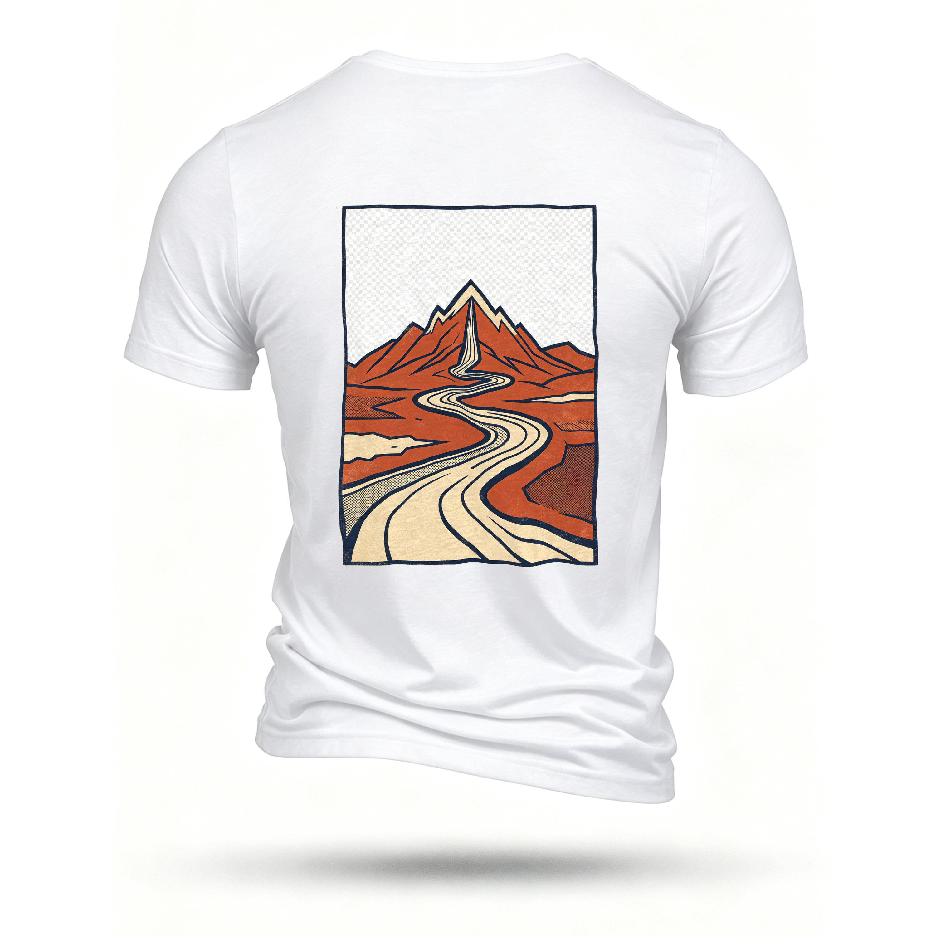 White T-shirt, back print