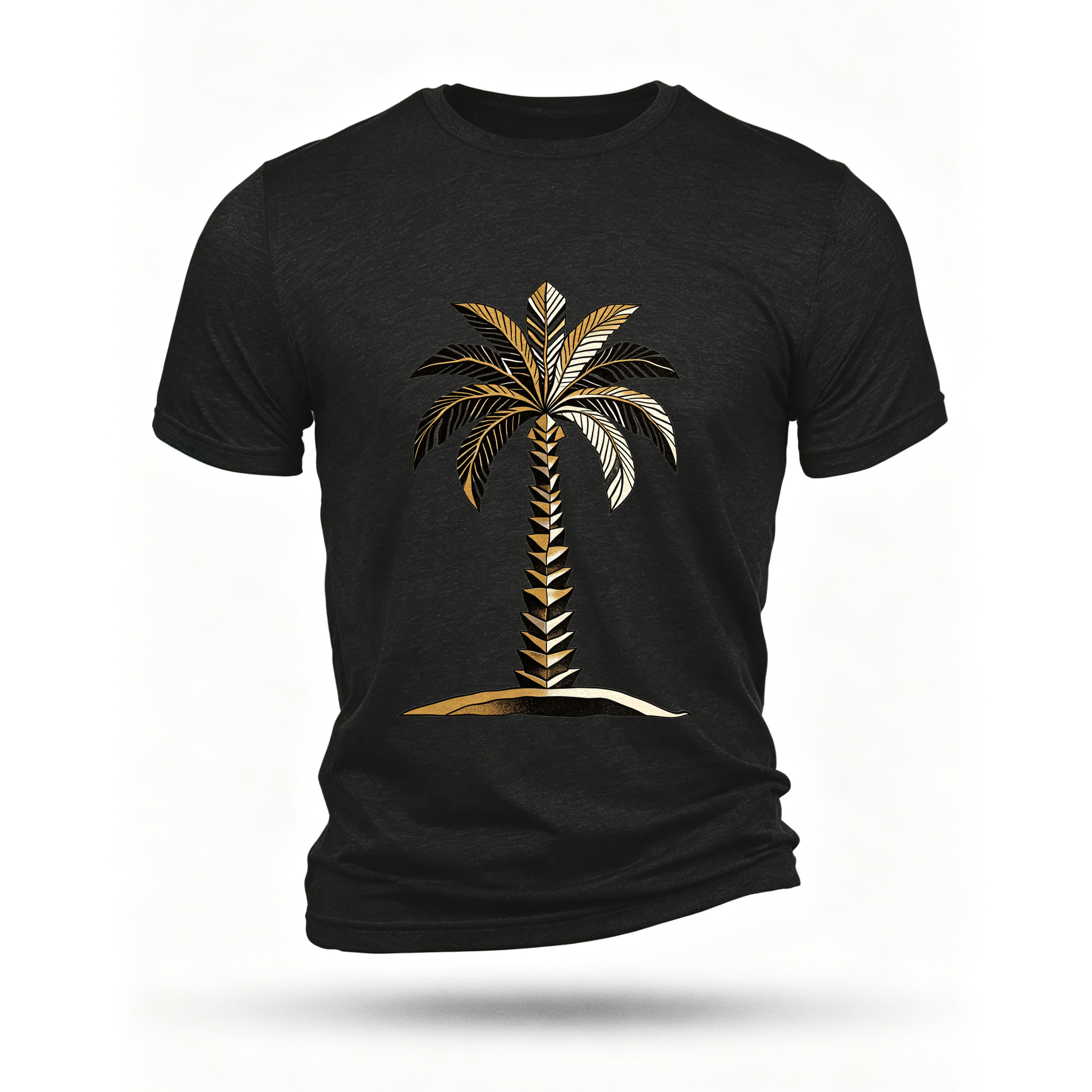 Black T-shirt, front print