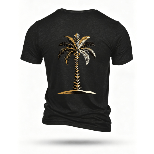 Black T-shirt, back print