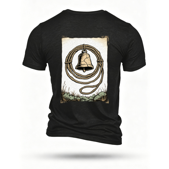 Black T-shirt, back print