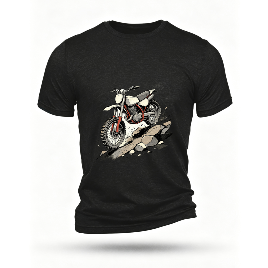 Black T-shirt, front print