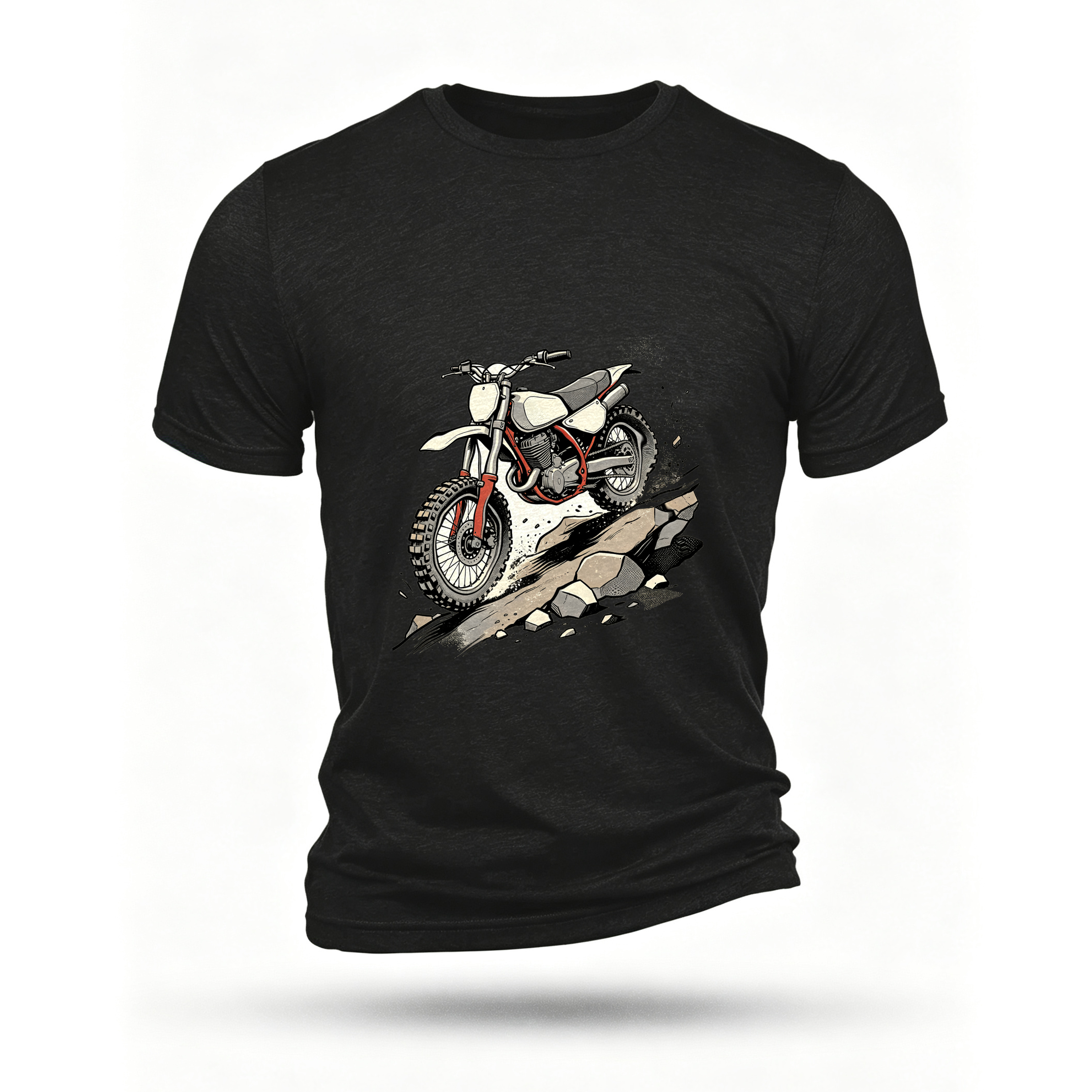 Black T-shirt, front print