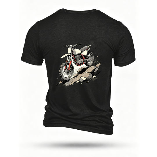 Black T-shirt, back print