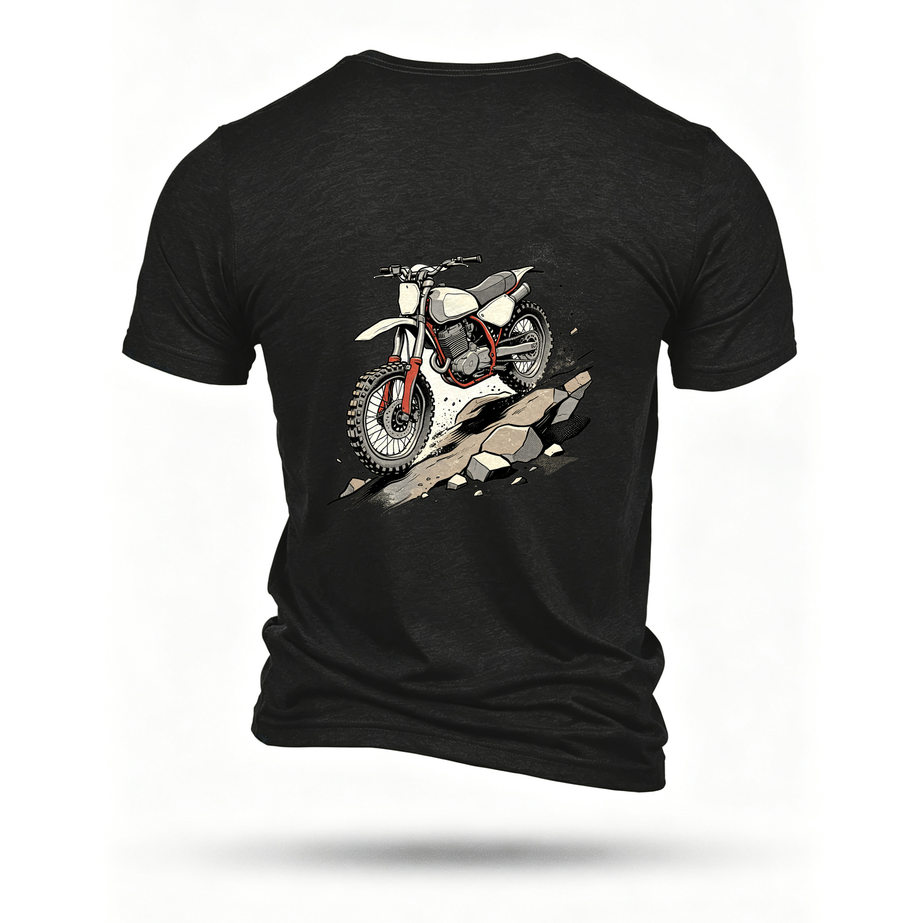 Black T-shirt, back print