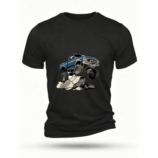 Black T-shirt, front print