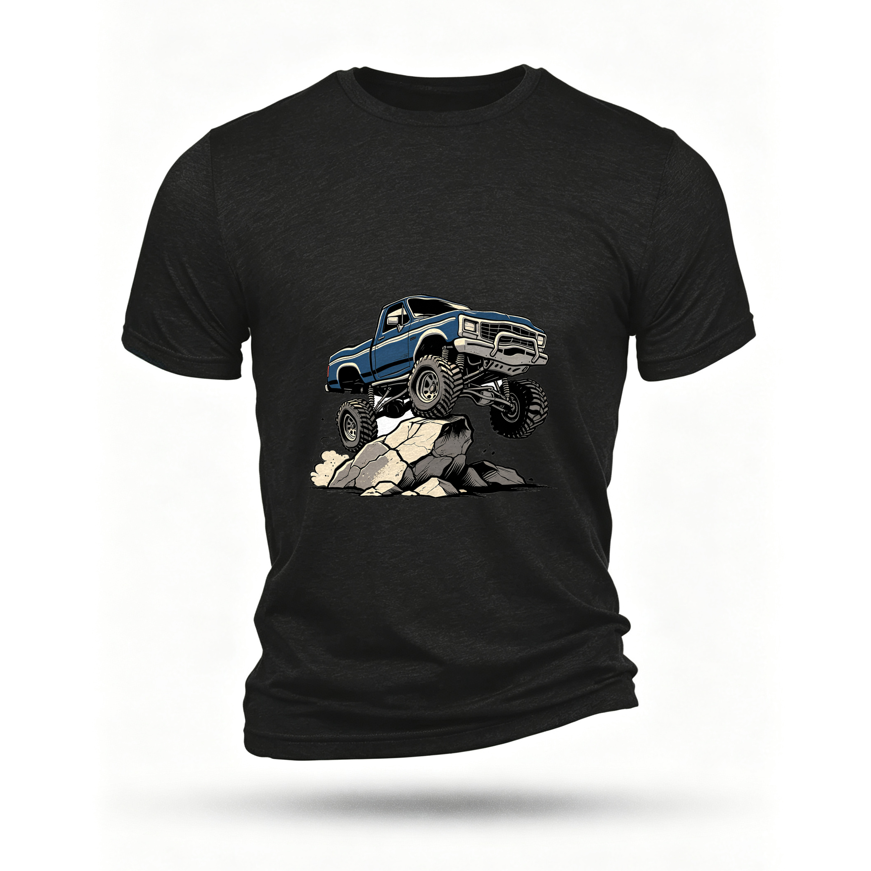 Black T-shirt, front print