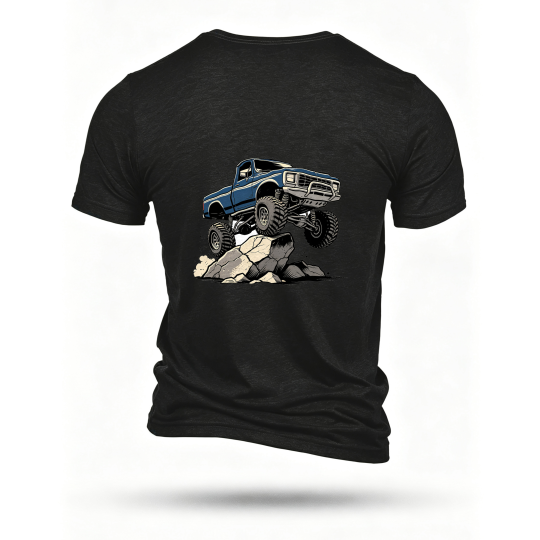 Black T-shirt, back print