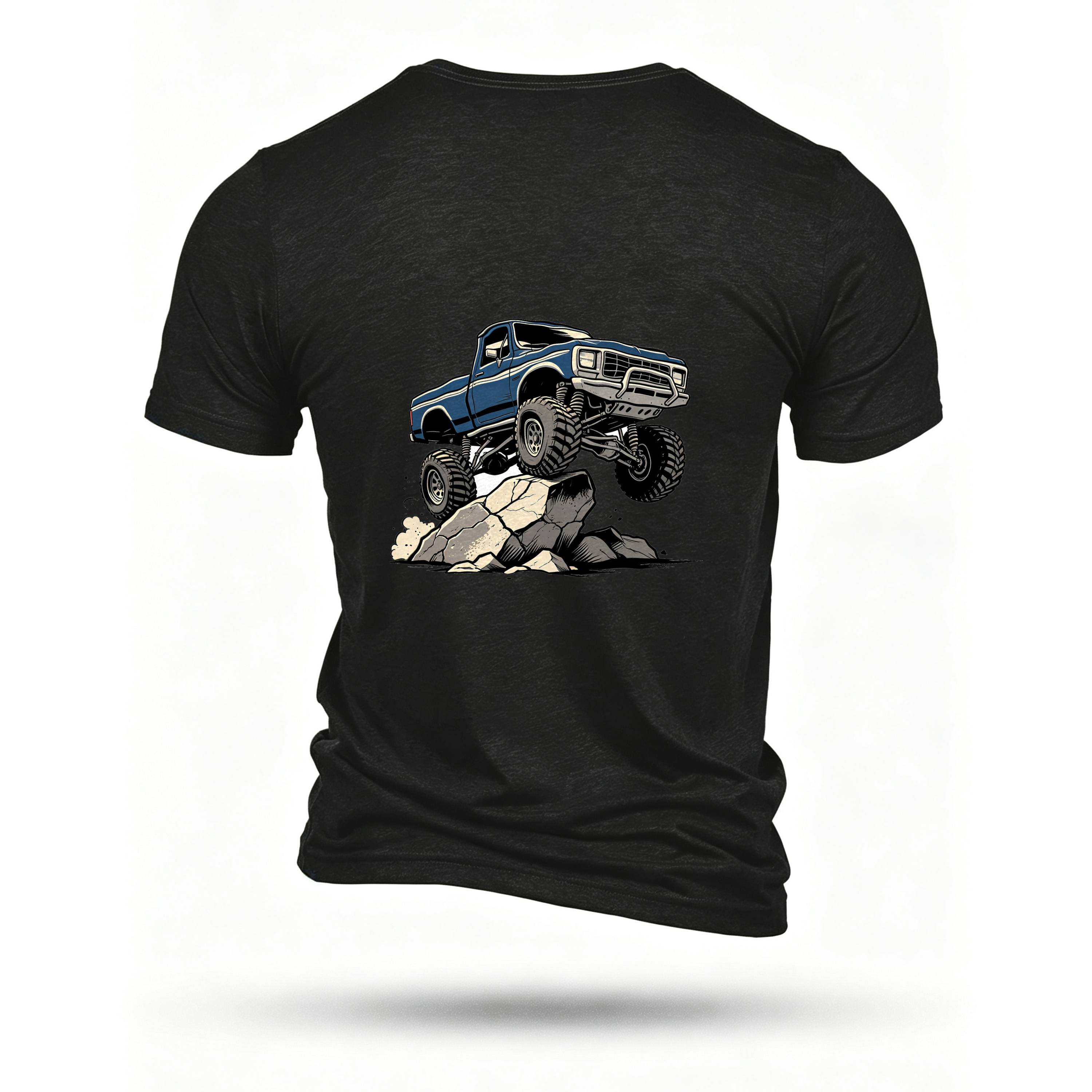 Black T-shirt, back print