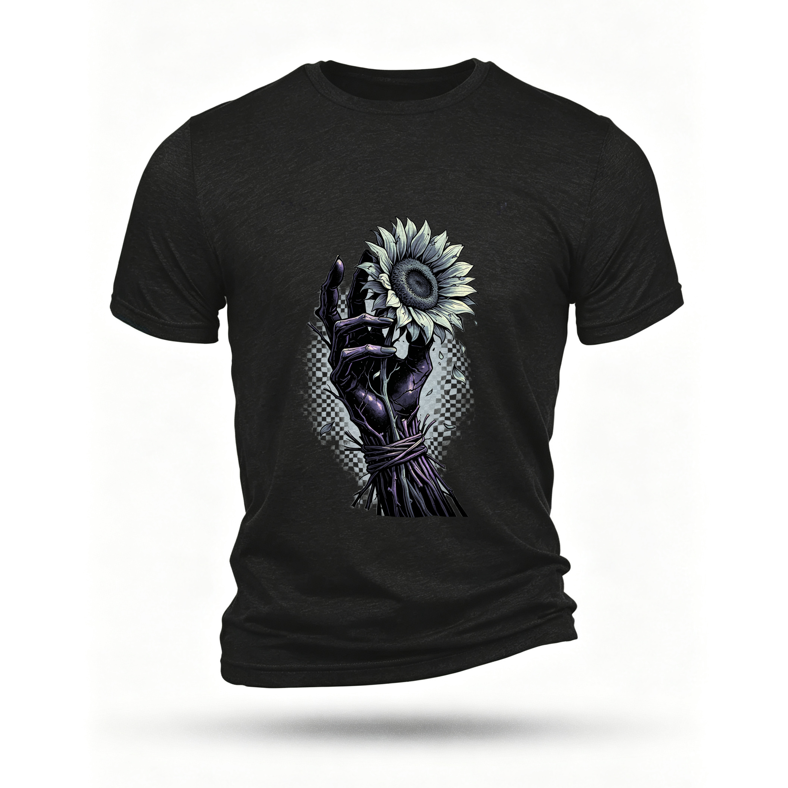 Black T-shirt, front print