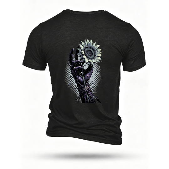 Black T-shirt, back print