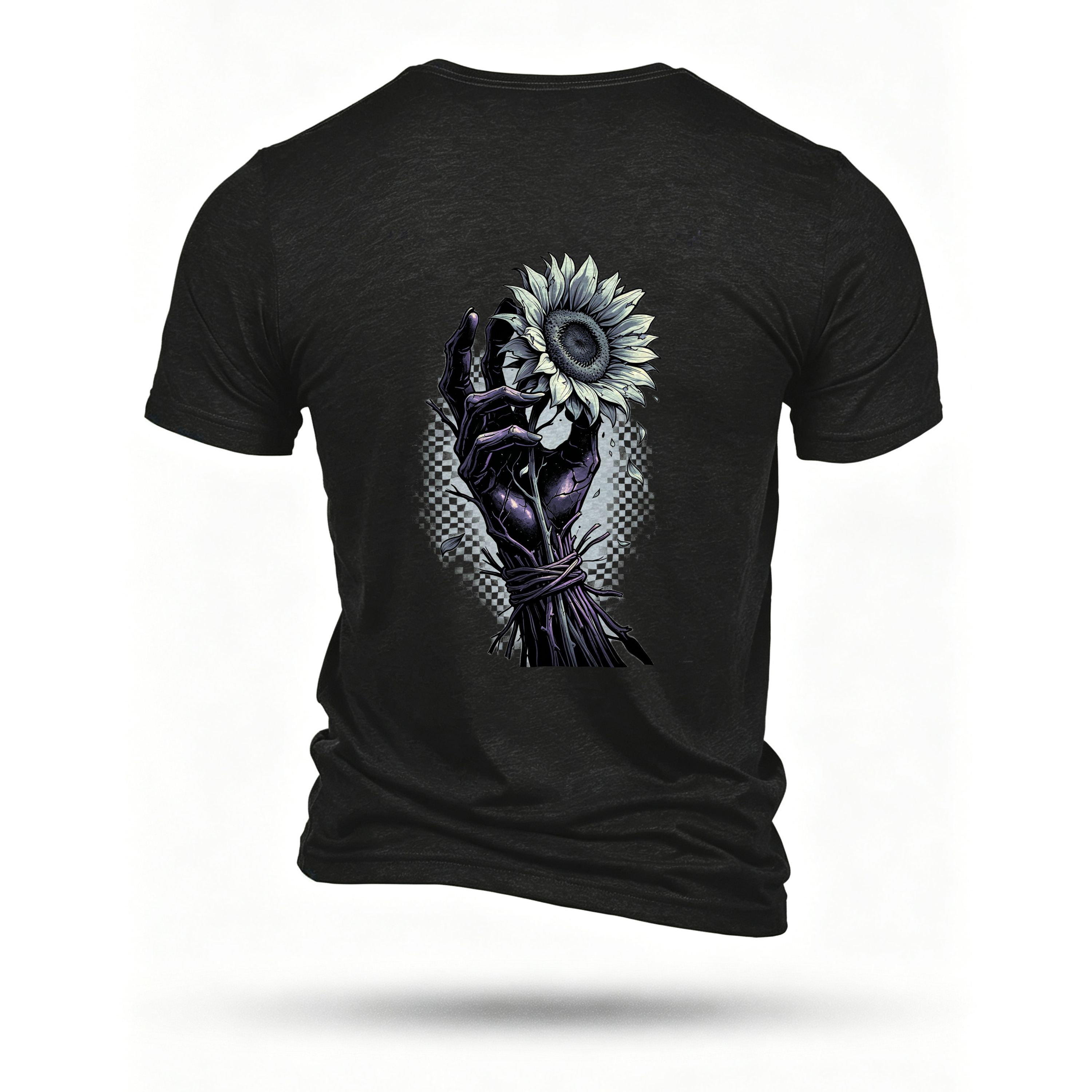 Black T-shirt, back print