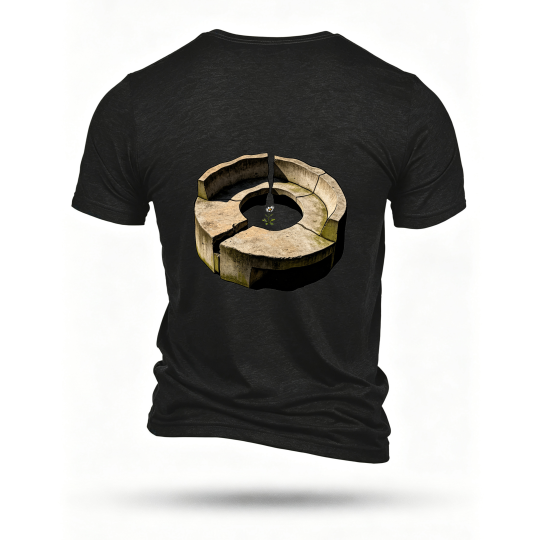 Black T-shirt, back print