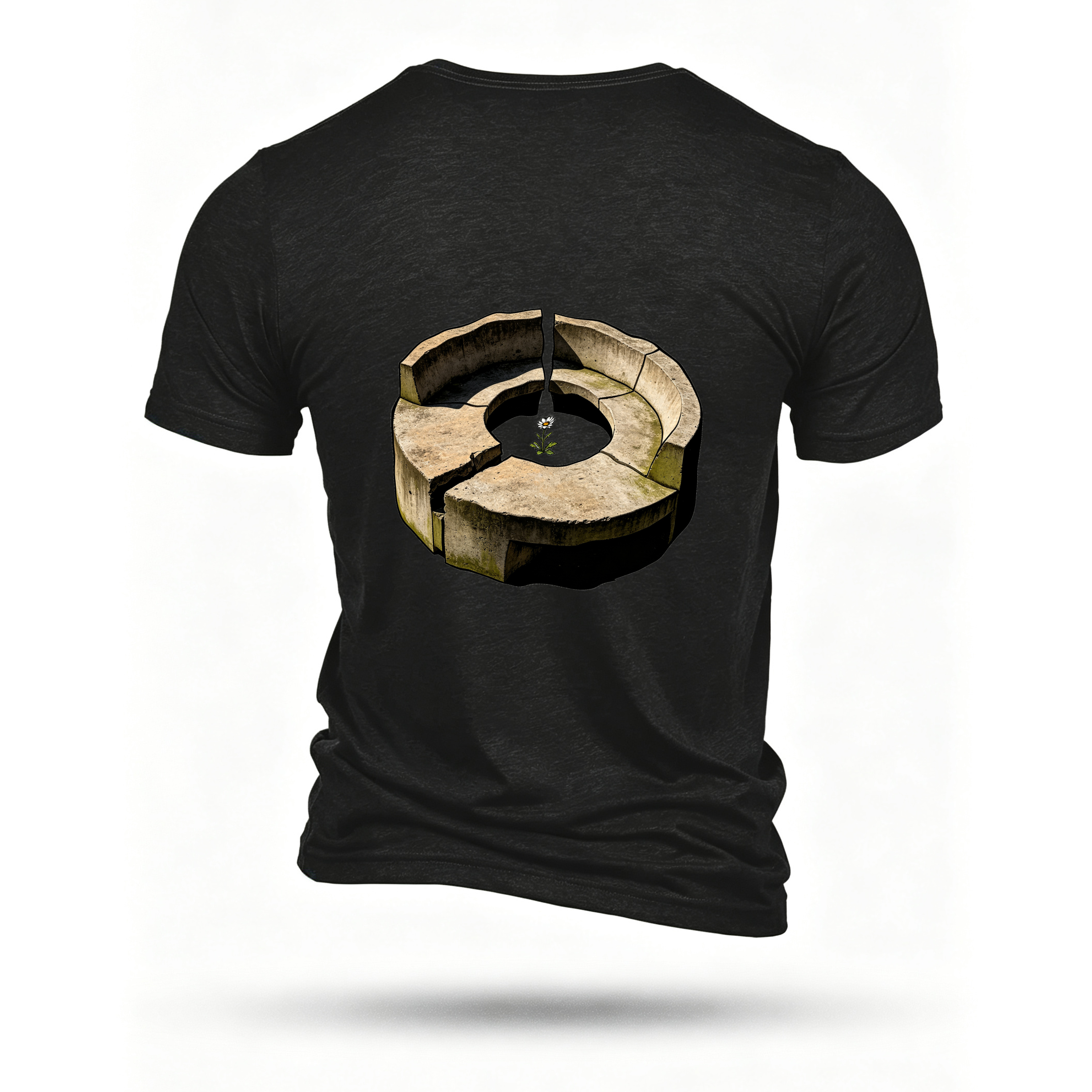 Black T-shirt, back print
