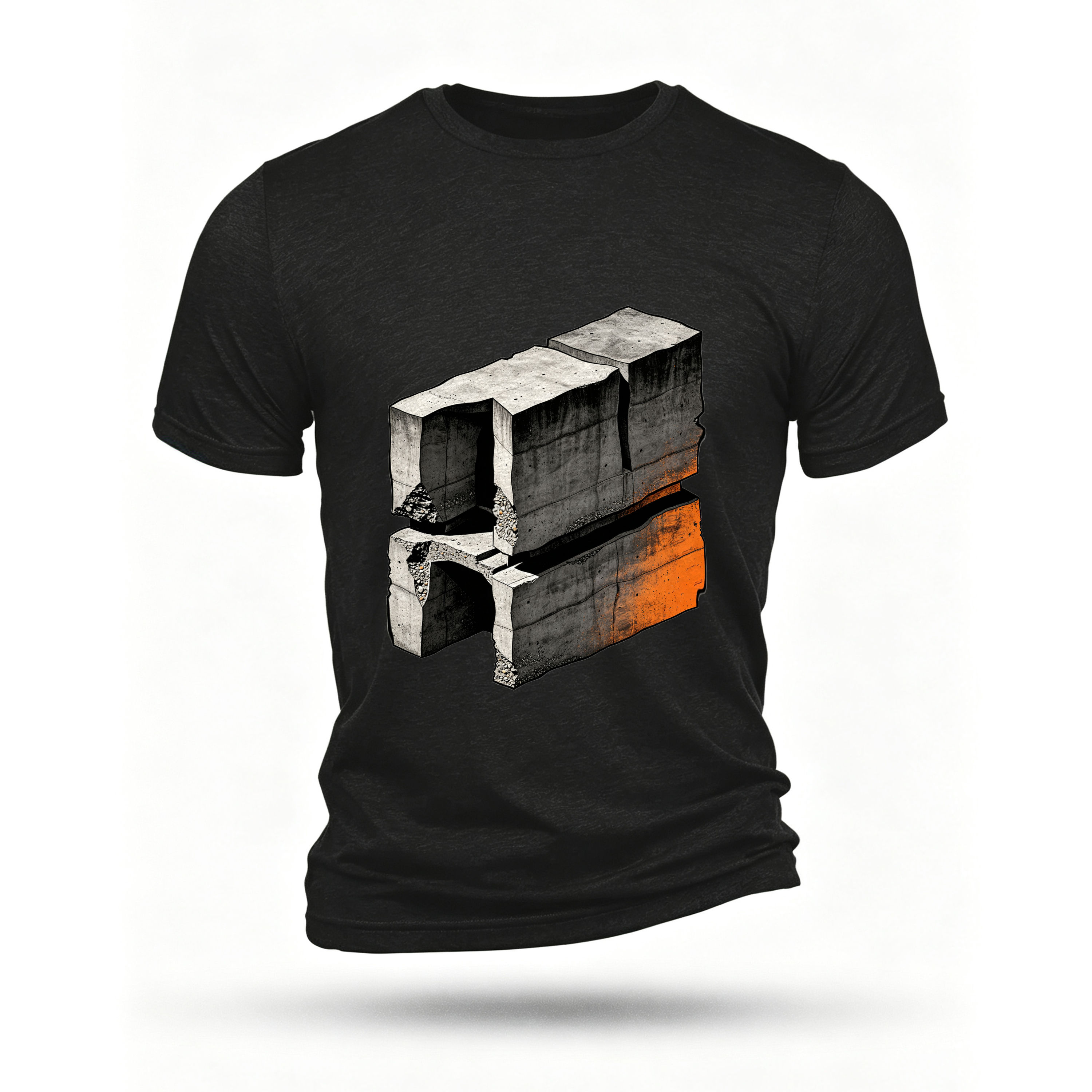 Black T-shirt, front print