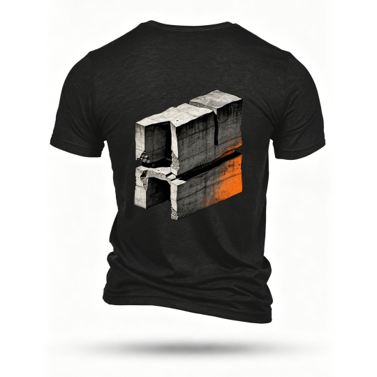 Black T-shirt, back print