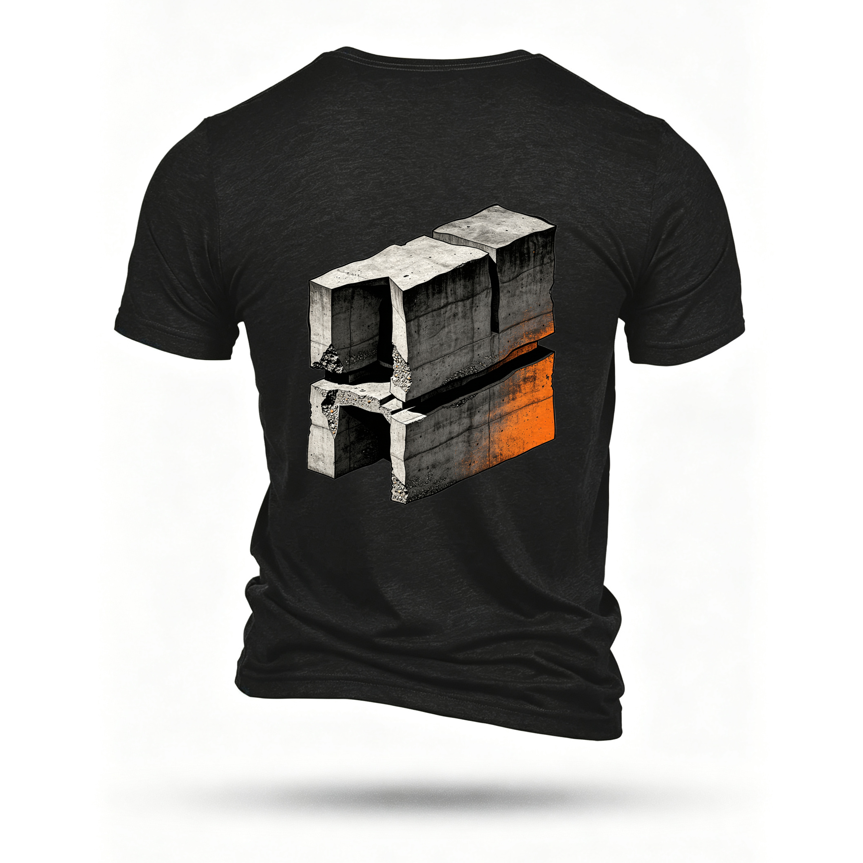 Black T-shirt, back print