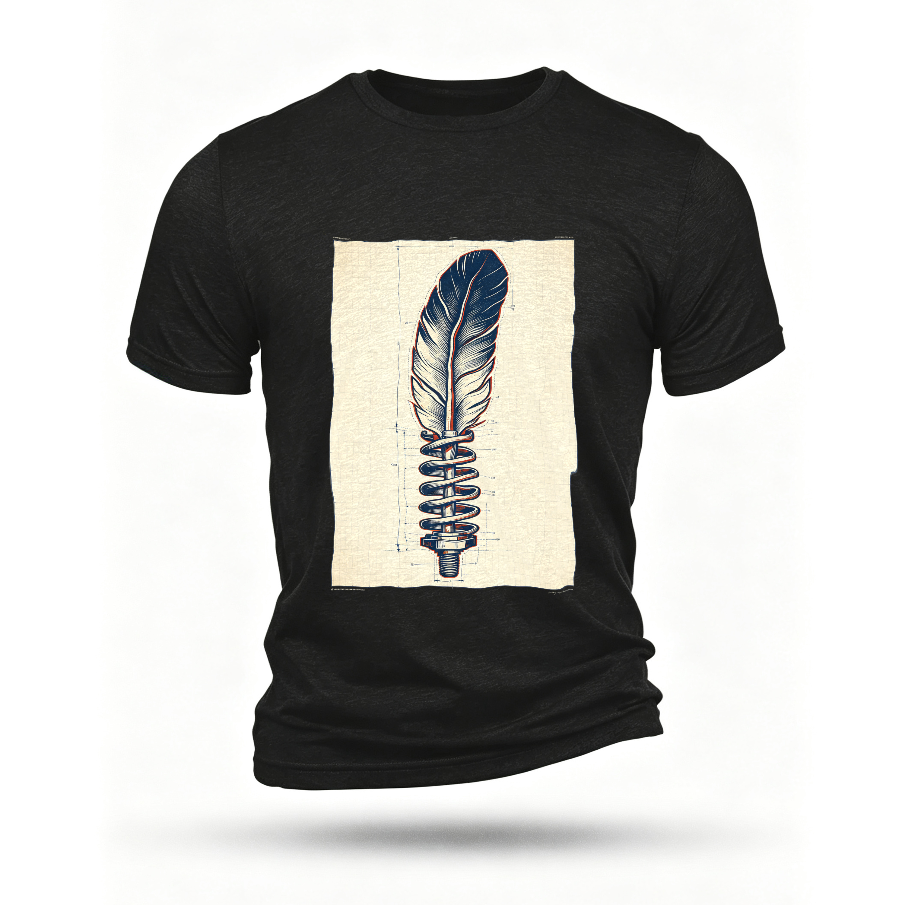 Black T-shirt, front print