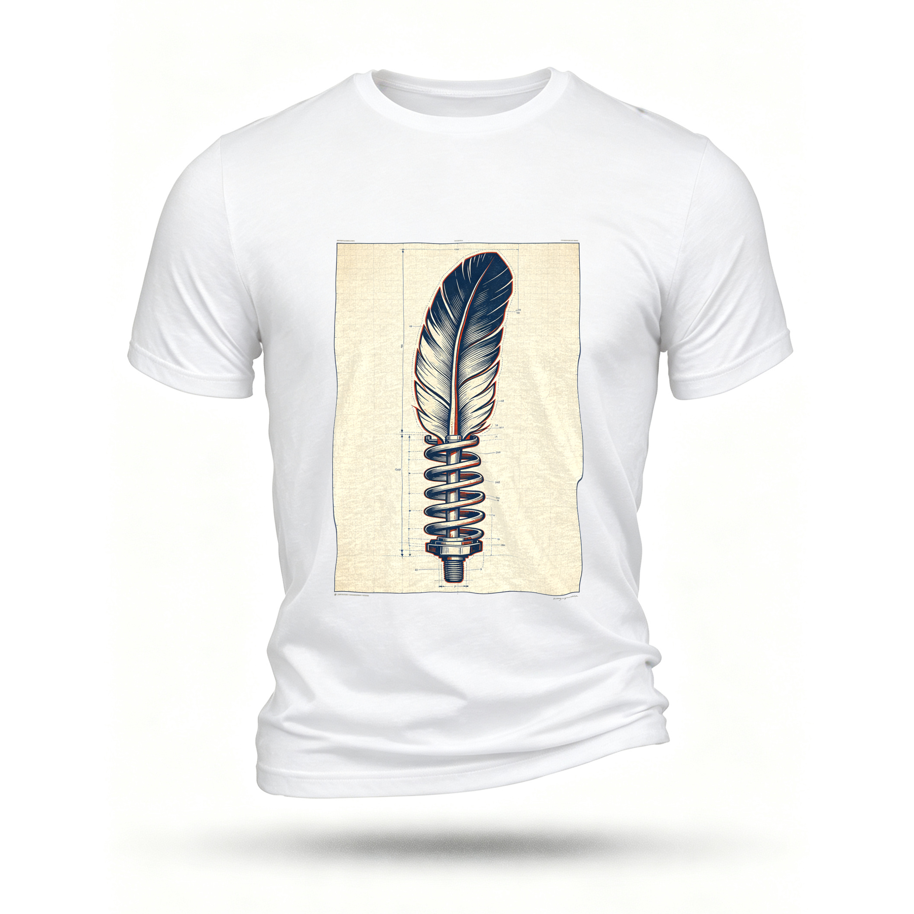 White T-shirt, front print