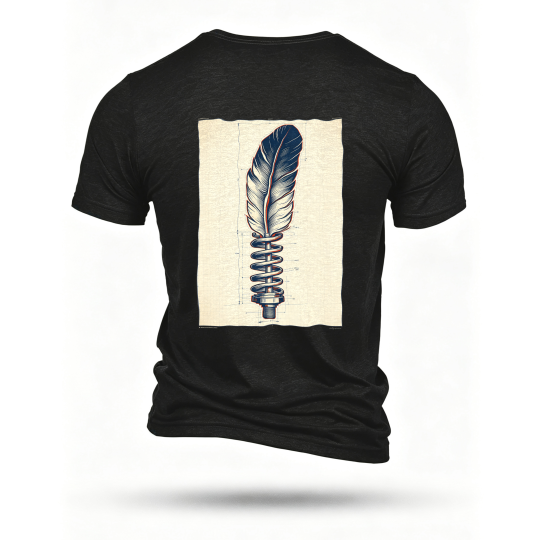 Black T-shirt, back print