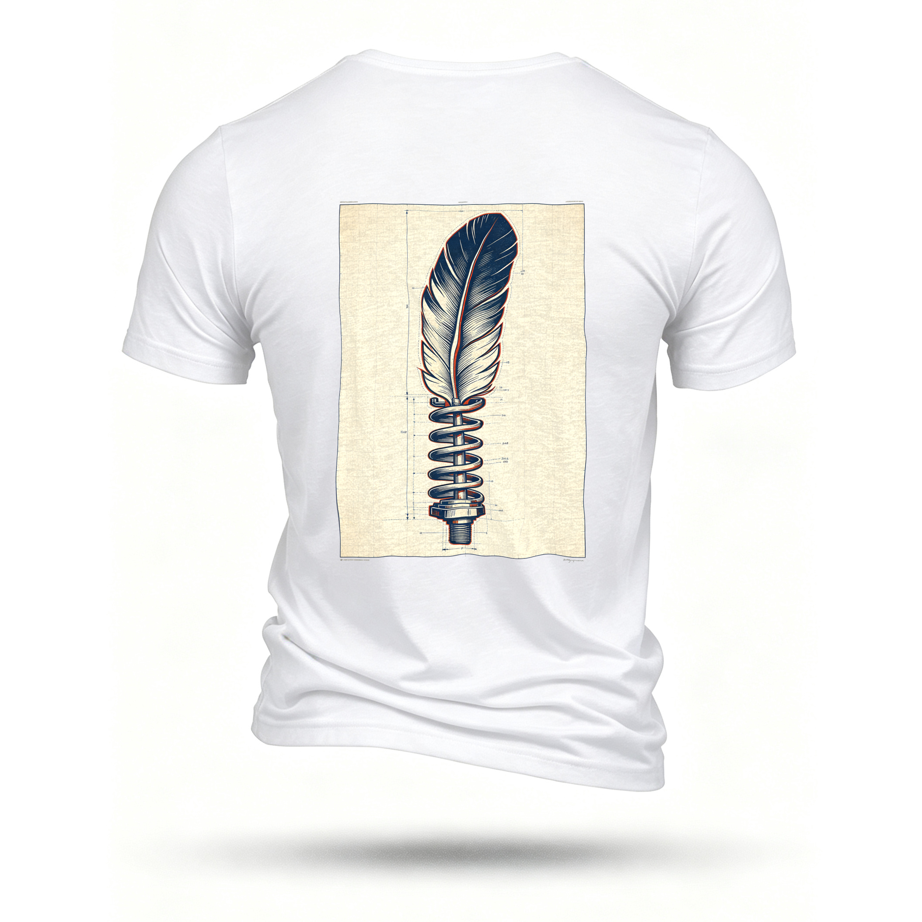 White T-shirt, back print