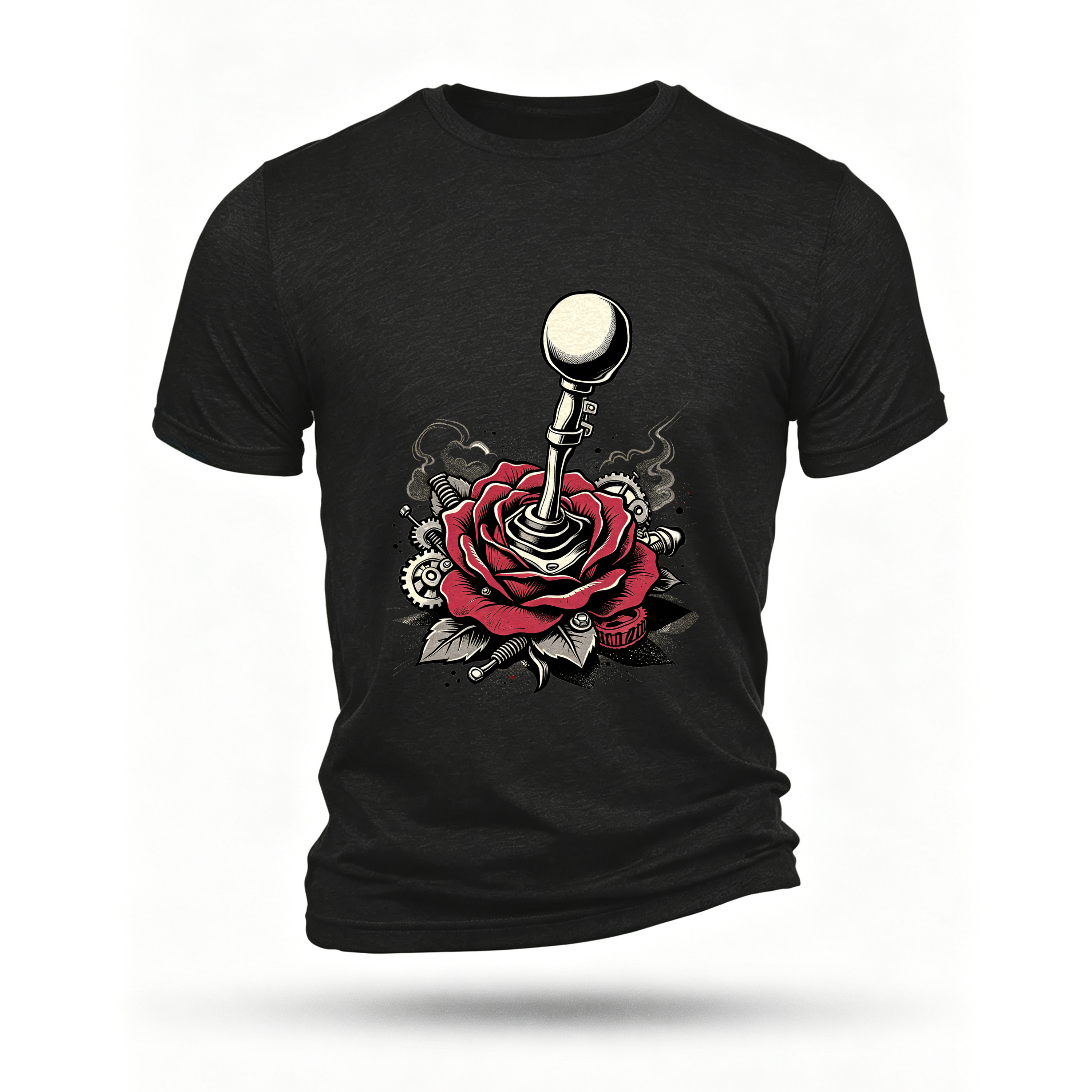 Black T-shirt, front print