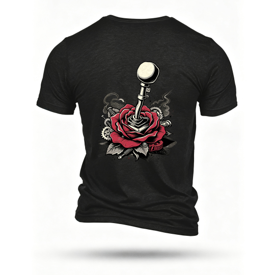 Black T-shirt, back print