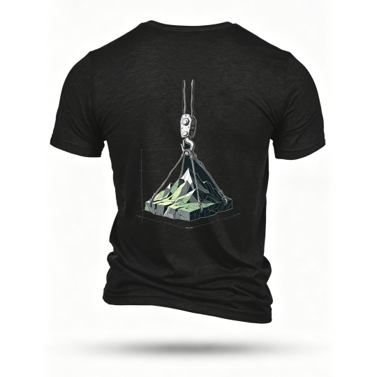 Black T-shirt, back print