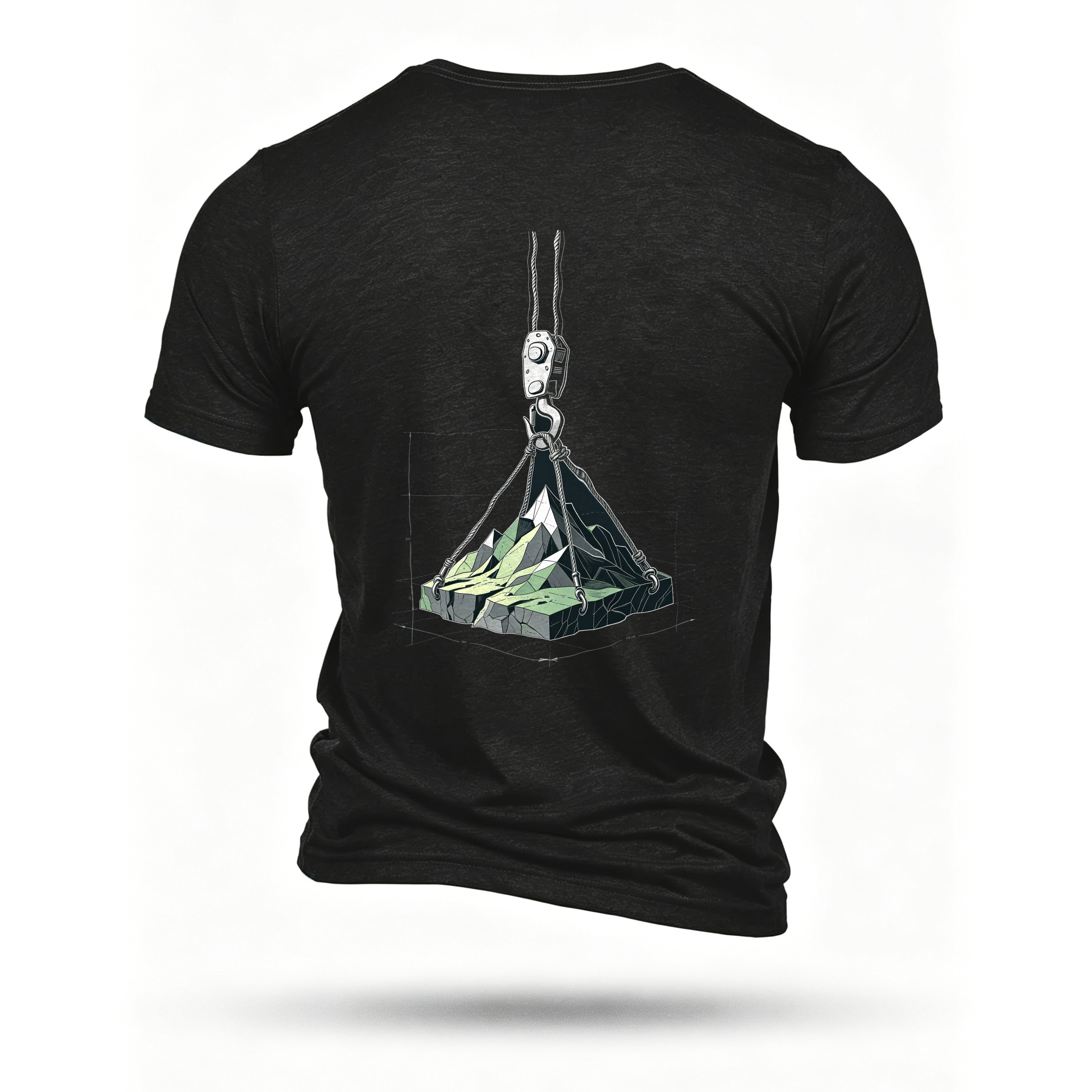 Black T-shirt, back print