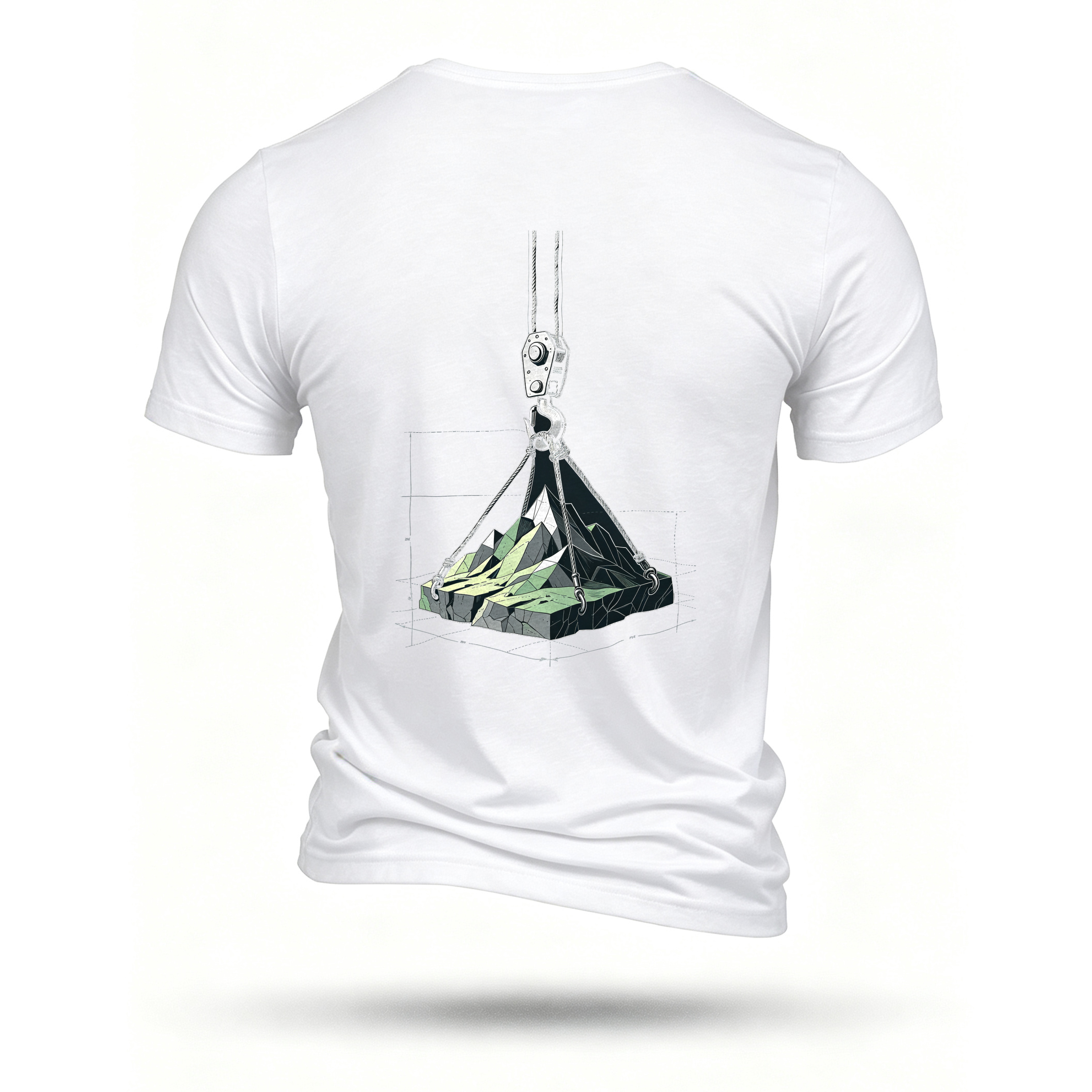 White T-shirt, back print