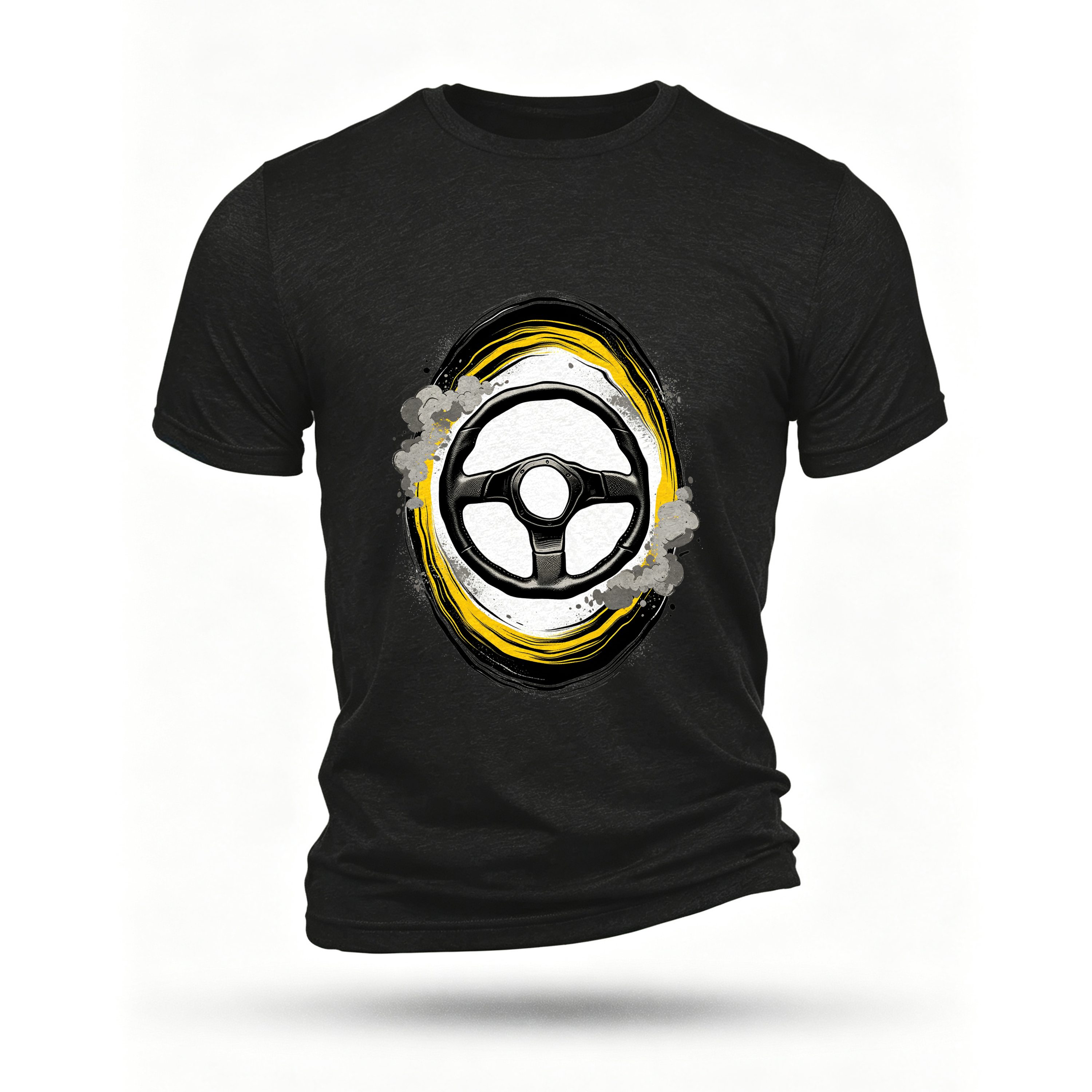 Black T-shirt, front print