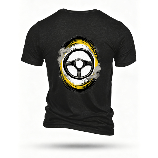 Black T-shirt, back print