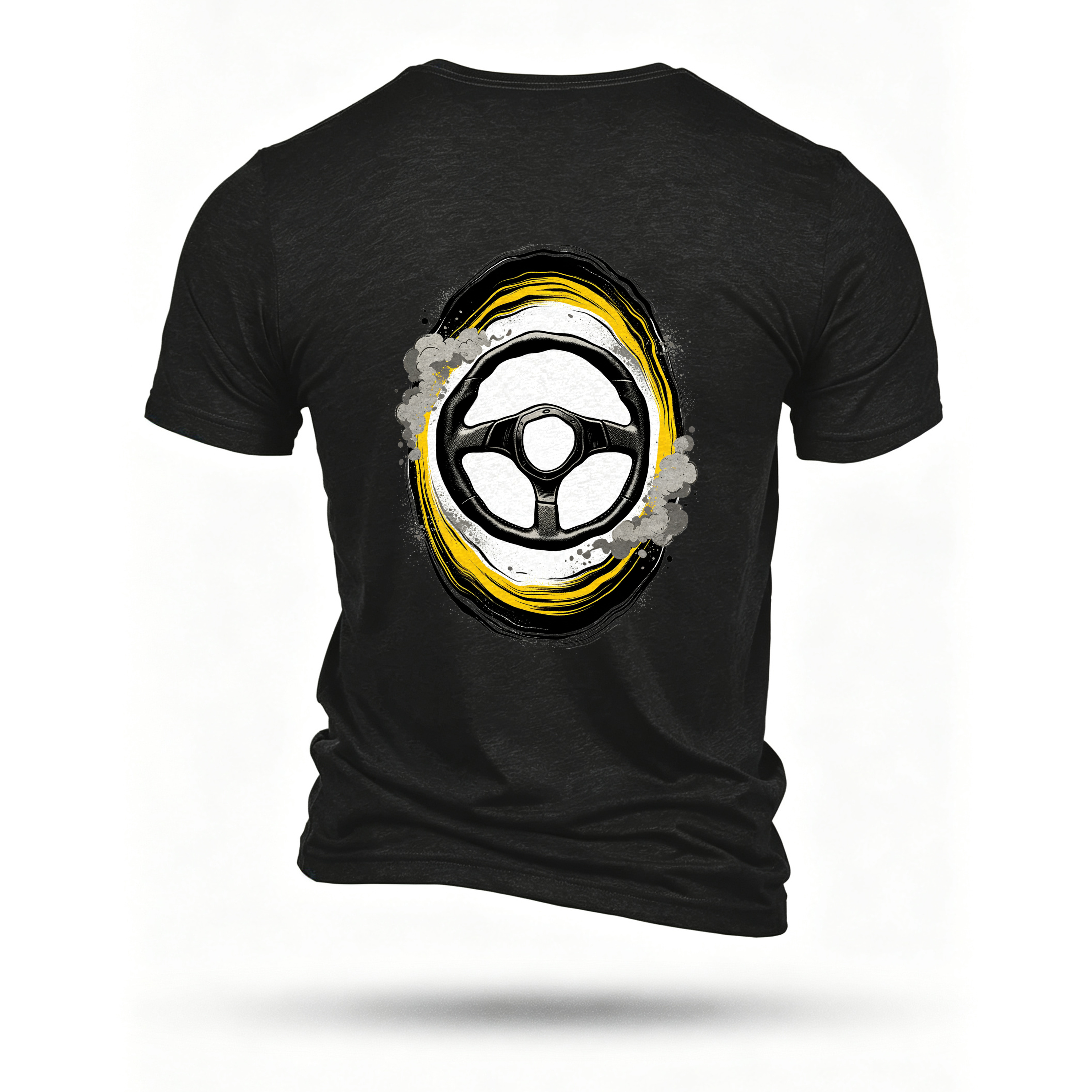 Black T-shirt, back print