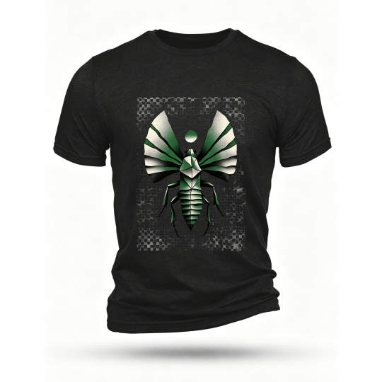 Black T-shirt, front print