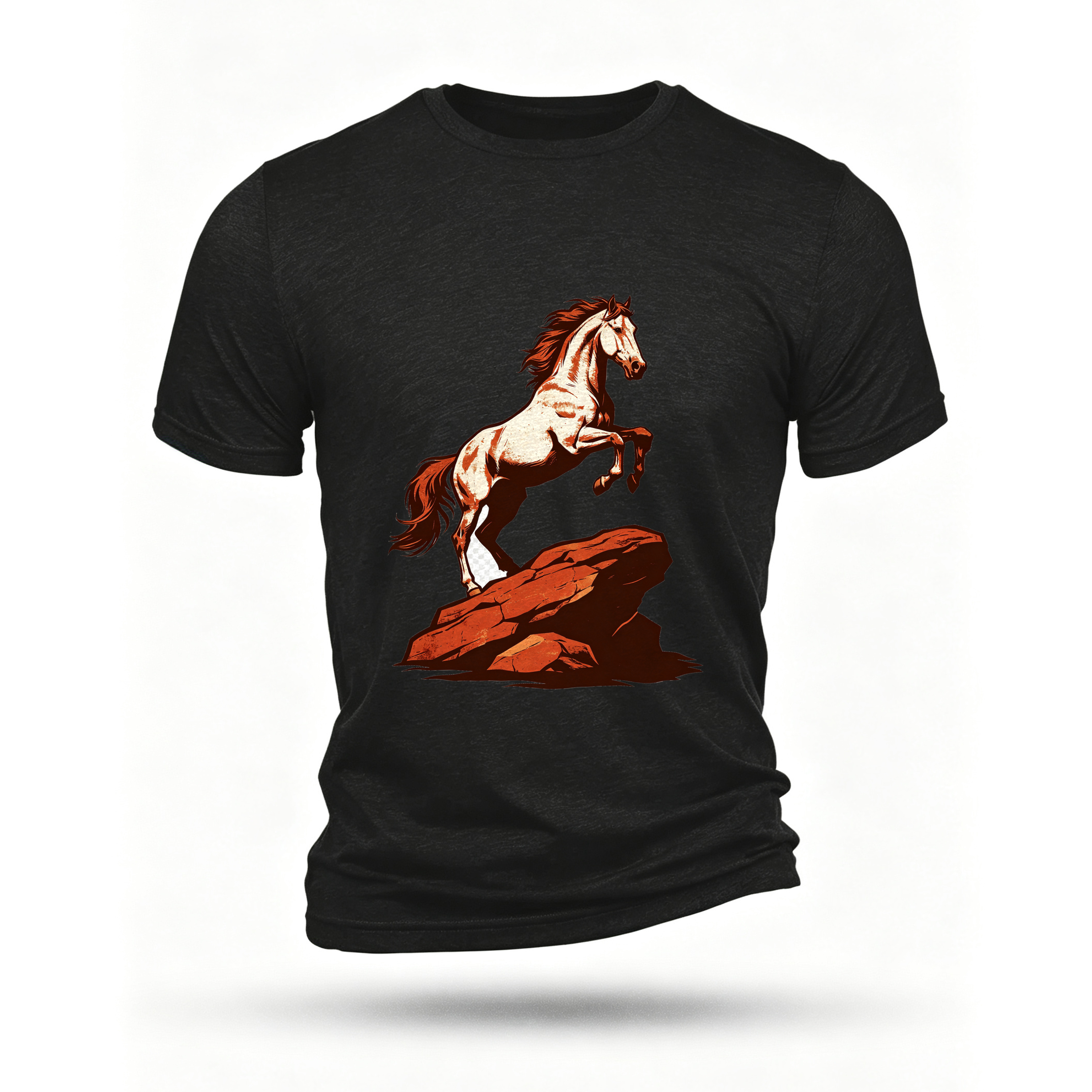 Black T-shirt, front print