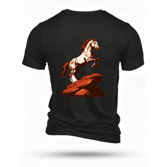 Black T-shirt, back print
