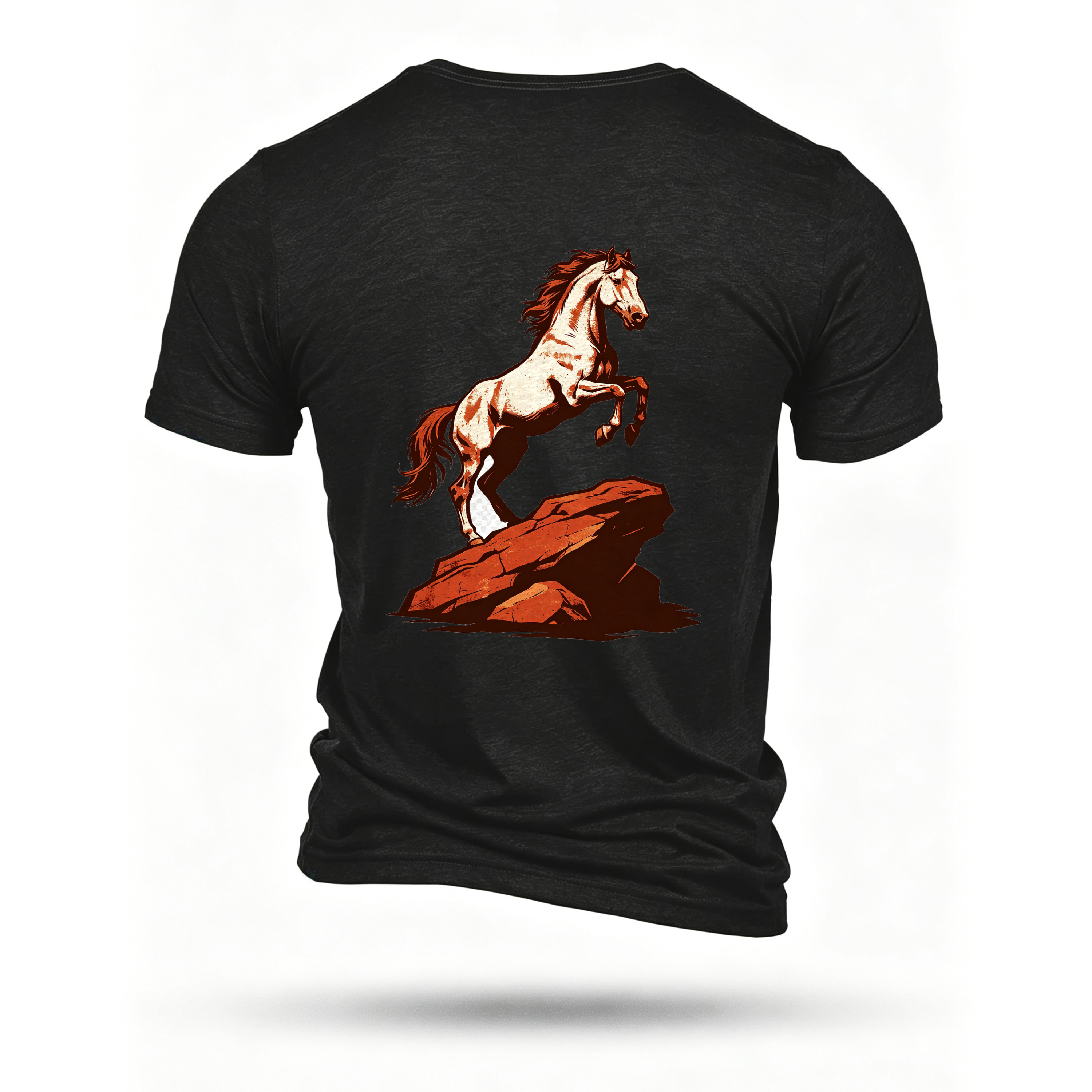 Black T-shirt, back print
