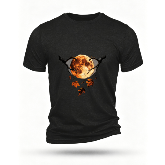 Black T-shirt, front print