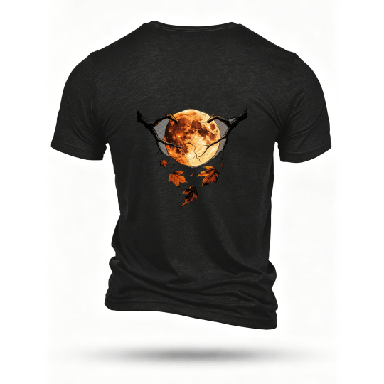 Black T-shirt, back print