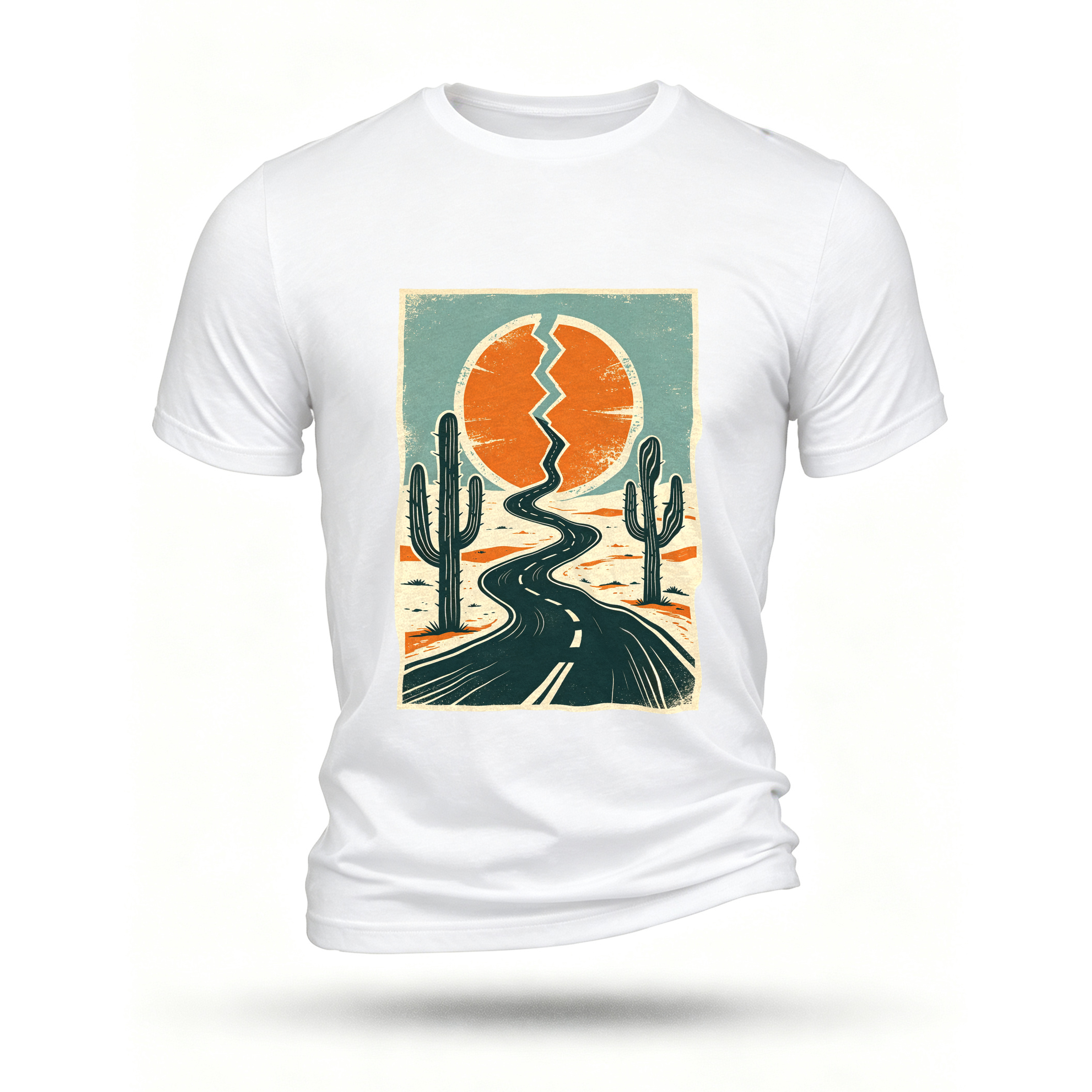 White T-shirt, front print