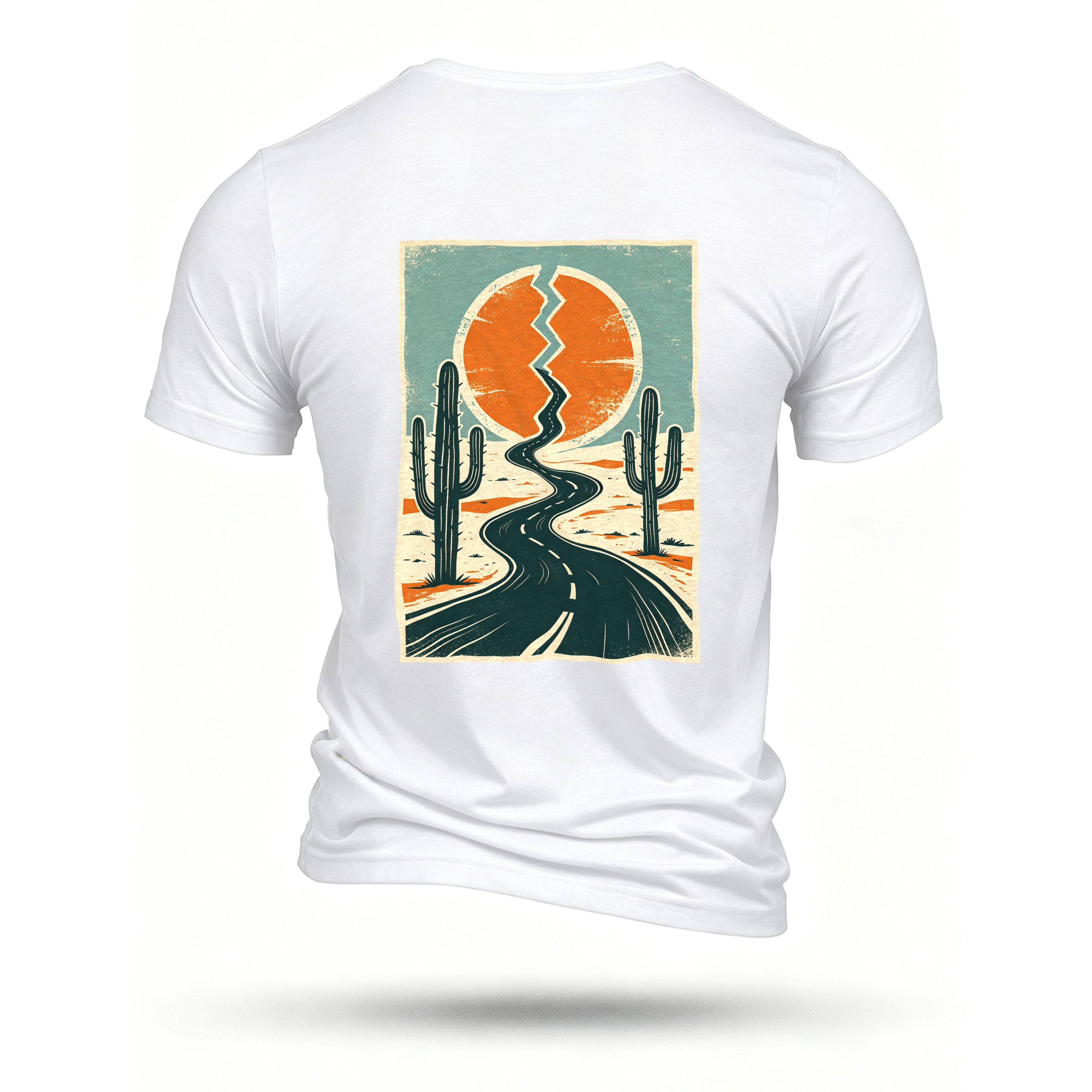 White T-shirt, back print